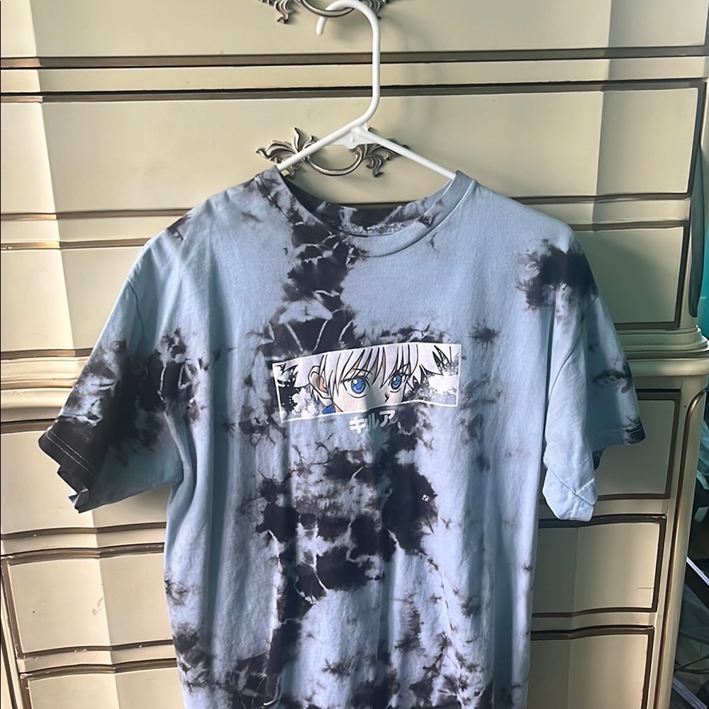 Zumiez Blue and Black Marbled HxH Killua Graphic T-Shirt